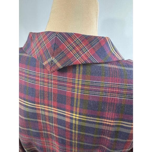 Vintage Laura Ashley Size 6 Plaid Tartan Double-Breasted Drop Waist Riding Dress - Picture 9 of 15